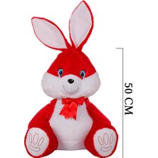 Selay Toys Peluş Tavşan Oyuncak 50 cm Kırmızı 1271