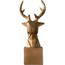 Arter Home Kübik Gold Geyik Büst Biblo