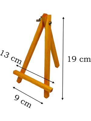 Hiçdurmaal Boyalı Fırınlanmış Çam Ağacı Orta Boy 19X9 cm Şövale Teşhir Ayak 1 Adet