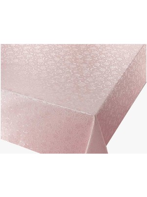 CLK Home Pudra Pembe Pvc Astarlı Muşamba Plastik Silinebilir Masa Örtüsü