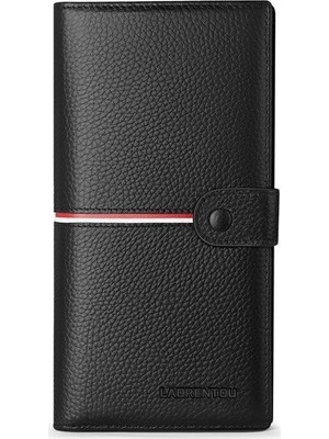 LAORENTOU Orijinal İtalyan Hakiki Deri Uzun Erkek Cüzdan