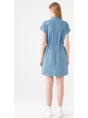 Mavi Kadın Barbara Lux Touch Mavi Denim Elbise 130548-26176