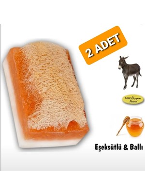 Abu Şifa Doğal El Yapımı Kabak Lifli Ballı Eşek Sütü Sabunu 120GR * 2 Adet