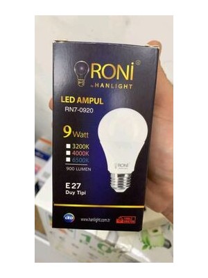 KAE Roni 9W 6500K - Beyaz LED Ampül 10'lu Paket