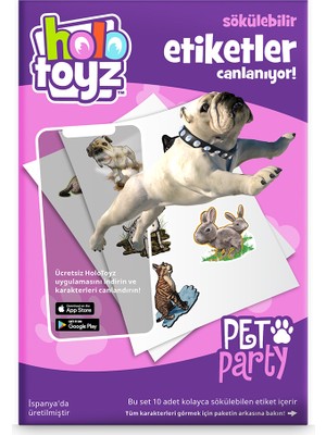 Junoo HoloToyz Sticker Pet Party AR Uyumlu Etiket