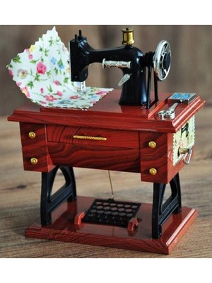 Öztoptan Eşe Sevgiliye Romantik  Dikiş Makinası Kurmalı Müzik Kutusu