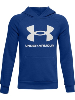 Under Armour Erkek Çocuk UA Rival Fleece Big Logo Kapüşonlu Üst 1357585-400