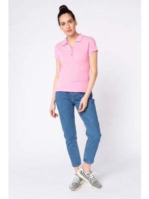 Vigoss Jeans Kadın Kısa Kol Polo T-Shirt 11485-03618