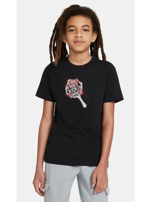 Qivi Pubg Winner Tava Baskılı Unisex Çocuk Siyah Tshirt