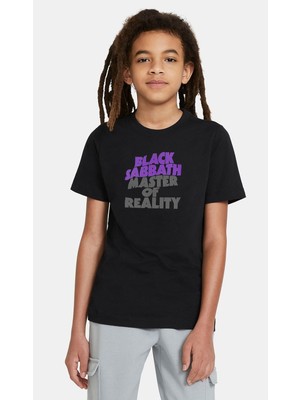 Qivi Black Sabbath Master Of Reality Baskılı  Çocuk Siyah Tshirt