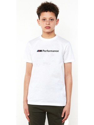 Qivi Araba M Power Baskılı  Çocuk Beyaz Tshirt