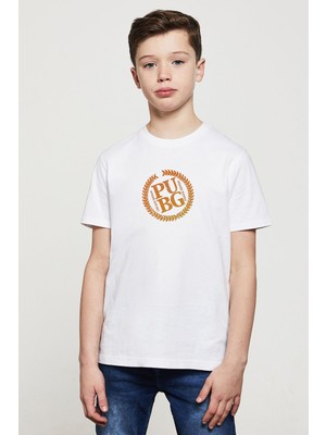 Qivi Pubg Public Baskılı  Çocuk Beyaz Tshirt