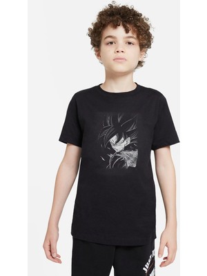 Qivi Anime Dragon Ball Baskılı  Çocuk Siyah T-Shirt
