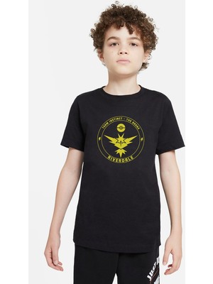 Qivi Riverdale Team Instinct Pokemon Go Baskılı  Çocuk Siyah Tshirt