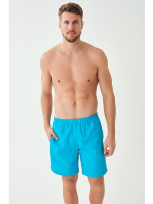 Dagi Turkuaz Mıcro Orta Düz Şort