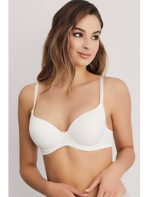 Eros Daisy Kulaklı Yarı Push Up Sütyen Ekru Renk
