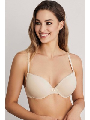 Eros Tulip Badem Yarı Push Up Sütyen Ten Renk