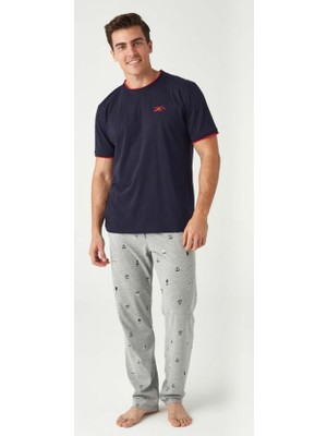 Mod Collection 3410 Erkek Bisiklet Yaka Kısa Kollu Pijama Takım