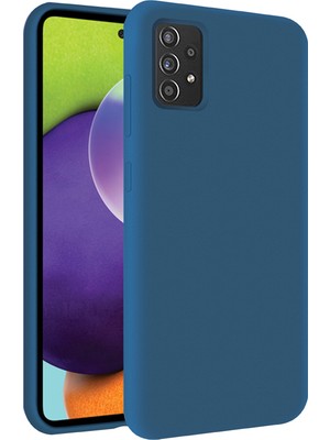 Kzy Samsung Galaxy A32 Kapak Içi Kadife Soft Logosuz Lansman Silikon Kılıf - Petrol Mavisi
