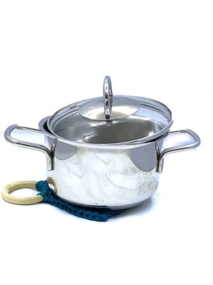 Pafuli El Örgüsü Nihale ve Tutacak Petrol Yeşili