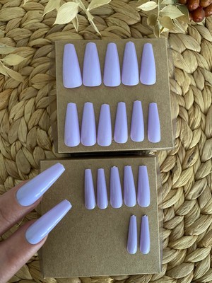 Sybelle Kozmetik 20 Adet Lila Balerin Takma Tırnak