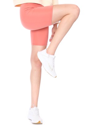 Sportive Spo-Biker Short Kadın Pembe Günlük Stil Tayt 712105-PMB