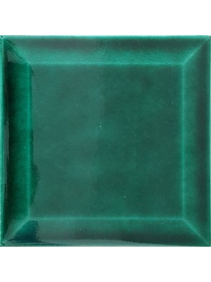 Can Seramik - 13*13 Cm. Zümrüt Kabartmalı Çini Karo (5 Li 1 Paket)