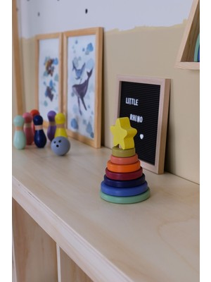 Little Rhino Kids Night Ahşap Yıldız Kule Ahşap Oyuncak