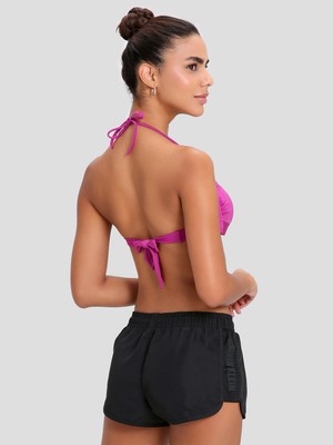 Calvin Klein KW0KW00552 Mor Bandaj Kesim Bikini Üstü