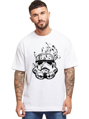 Grif Stormtrooper Baskılı Oversize Erkek T-Shirt