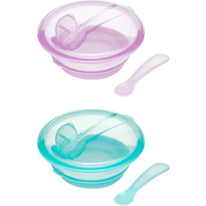 Vakumlu Tabak Ve Kaşık - Pembe