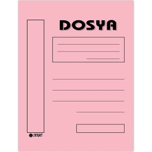 Tam Kapak Karton Telli Dosya 1. Kalite Pembe 100'lü