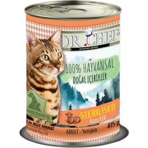 Dr. Chef Sterilised Kuzu Etli Kısırlaştırılmış Tahılsız Kedi Konservesi 415 GRX24 Adet
