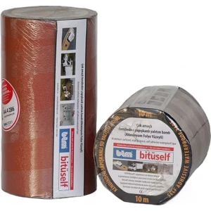 Bitüself Star Kırmızı Yalıtım Bandı Düz Yapışkanlı Ses Su Izolasyon Bandı