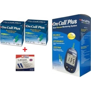 On Call Plus Cihaz + 100 Adet Strip Çubuk + 100 Adet Lanset Iğne