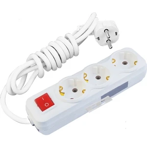 Grup Priz Üçlü Topraklı Anahtarlı 2 Metre Mirsa 7730102