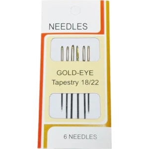 Needles Etamin Kaneviçe Iğnesi Altın Gözlü Küt Uçlu