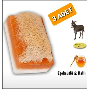 Abu Şifa Doğal El Yapımı  Kabak Lifli Ballı Eşek Sütü Sabunu 120GR * 3 Adet