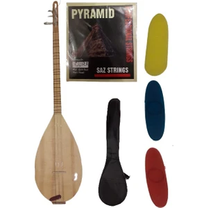 Cüra  Saz 6 Tel  Maun Parlak  Kılıf + Tel + Tezene 84 cm
