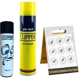 Şaşkın Yüzler Serisi Pocket Taşlı Çakmak + Çakmak Gazı + 9'lu Çakmak Taşı