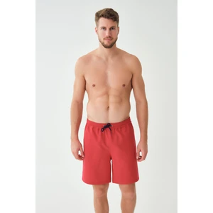 Kırmızı Mıcro Orta Düz Şortu