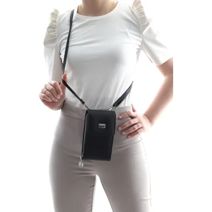 Silver Polo Siyah Üç Bölmeli Kadın Çapraz Askılı Telefon Cüzdanı SP889