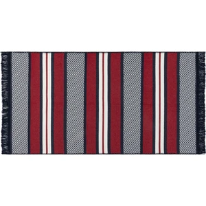 Madame Coco Ali x Saçaklı Dokuma Kilim - Lacivert - Bordo - 60 x 100 cm.