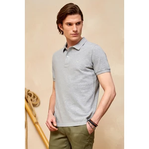 Cayman Erkek Polo - Gri Melanj