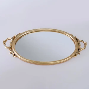 Selim Dekor Tepsi Ahsen Aynalı Altın