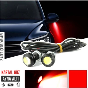 Ayna Altı Kartal Göz 2'li LED - Kırmızı