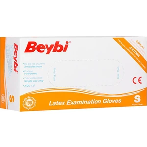 Pudralı (S) Beden Latex Eldiven 100'LÜ
