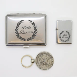 Ada Lazer Kişiye Özel Metal 4'lü Zippo Çakmak Seti - 1
