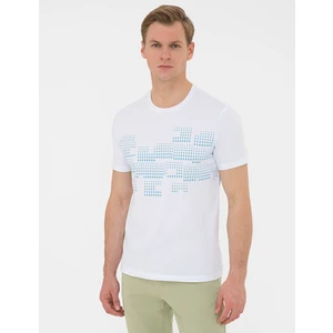 Pierre Cardin Erkek Beyaz Slim Fit Bisiklet Yaka T-Shirt 50241514-VR013