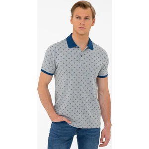 Pierre Cardin Erkek Gri Melanj Slim Fit Polo Yaka Tişört 50242066-VR086